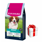 EUKANUBA T&auml;iskasvanud v&auml;ikese ja keskmise t&otilde;ugu koertele, lamba- ja riisirikas 12 kg + &uuml;llatus teie koerale