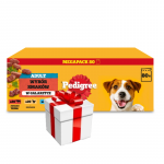 PEDIGREE&reg; T&auml;iskasvanute m&auml;rja koeratoit, valik maitseid želees, kotike 80 x 100 g
