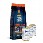 PRIMAL SPIRIT 65% Rebel Farm 12 kg + ENZO VET H&uuml;poallergeeniline toit kalkuniga koertele 3x400 g