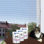 TRIXIE Turvav&otilde;rk, must, 4x3 m + ENZO VET Steriliseeritud kasside toit kalkunigeeliga, 3x100g