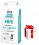BRIT CARE Mini Grain-Free Light&Steriliseeritud 7kg + koeratoit BRIT CARE Mini Grain-Free Light&Sterilise 7kg + koeratoit