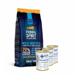 PRIMAL SPIRIT 70% Wild Waters 12 kg + ENZO VET H&uuml;poallergeeniline toit kalkuniga koertele 3x400 g
