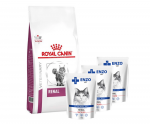 ROYAL CANIN Renal Feline RF 23 4kg + ENZO VET Renal veiseliha želeega kassidele 3x100g