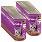 WHISKAS Adult purk 24x400 g &ndash; m&auml;rg kassitoit kana ja želeega