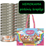 MOOCHIE TUNA & SALMON ENTR&Eacute;E IN BONE BROTH 24x156g + TASUTA ostukott