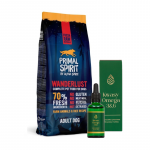 PRIMAL SPIRIT 70% Wanderlust 12 kg + LAB-V Omega 3 ja 6 rasvhapped koerte ja kasside &uuml;ldise tervise, karvkatte ja naha seisundi parandamiseks 100 ml