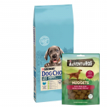PURINA Dog Chow Puppy Large Breed Turkey 14 kg + Adventuros Nuggets 90 g TASUTA