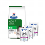 HILL'S PD Prescription Diet Feline r/d 3 kg + ENZO VET Sterilised veiselihakastmega 3x100 g