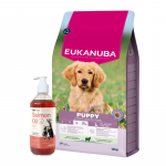 EUKANUBA Puppy&Junior Lamb&Rice Large Breeds 12 kg + LAB V L&otilde;he&otilde;li koertele ja kassidele 500 ml