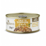 Applaws Taste Toppers Natural Wet Dog Food Chicken with Pumpkin Carrots and Peas in Bouillon 156g Can