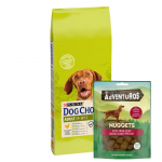 PURINA Dog Chow Adult Chicken 14 kg + Adventuros Nuggets 90 g TASUTA