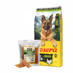 JOSERA k&otilde;rge valgusisaldusega t&auml;iskasvanud koertele m&otilde;eldud kana 12,5 kg + WILD FARM pehmed kanaribad 500 g koerte maiustused