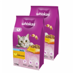 WHISKAS Sterile 2x3,8 kg &ndash; kuivtoit t&auml;iskasvanud kassidele p&auml;rast kastreerimist, maitsva kanaga