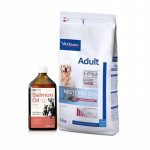 VIRBAC Veterinary HPM Adult Sterilised Large and Medium 12kg + Lab-V 100% l&otilde;he&otilde;li igas vanuses koertele ja kassidele 500ml k&uuml;lmpressitud