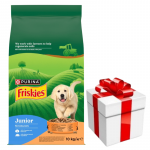 Friskies Junior toit kutsikatele kana ja k&ouml;&ouml;giviljadega, piimaga 10 kg + &uuml;llatus teie koerale