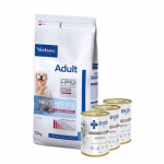 VIRBAC Veterinary HPM t&auml;iskasvanud steriliseeritud suurtele ja keskmise suurusega koertele 12 kg + ENZO VET soole dieet lambalihaga koertele 3x400 g