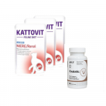 Kattovit Niere/Renal part 3x85g kott + LAB-V Oxalatic - Abi oksalaatkivide all kannatavatele kassidele 45 kapslit