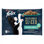 FELIX Deliciously Sliced Fish Flavours Wet Cat Food 4x80g