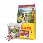 JOSERA Mini Adult kana ja riis 10 kg + WILD FARM pardisandwich 500 g koerak&uuml;psised