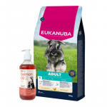 EUKANUBA Adult Small Breed Chicken 15 kg + LAB V l&otilde;he&otilde;li koertele ja kassidele 500 ml