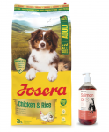 JOSERA Kana ja riis 12,5 kg + LAB V L&otilde;he&otilde;li koertele ja kassidele 500 ml