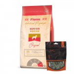 FITMIN Medium Senior 12kg + FITMIN Hambaravi koertele merevetikaga 70g