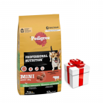 PEDIGREE kuivtoit v&auml;ikestele koerat&otilde;ugudele veiseliha ja k&ouml;&ouml;giviljadega 12 kg + &uuml;llatus teie koerale
