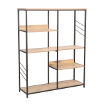 Riiul DIMITRA 100x30xH124cm, rustik/must