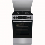 Gorenje, 70 L, laius 50 cm, hall - Gaasipliit elektriahjuga