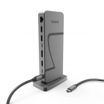 Hama Connect2Office Speed, USB-C, 10 ports, USB4, 140 W, hall - S&uuml;learvuti dokk