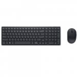 Dell Compact KM555 Silent Wireless Keyboard and Mouse, RF Wireless + Bluetooth, LT, Black