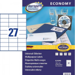 Kleebisetikett AVERY Economy 70x32mm 100 lehte