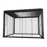 Varikatus MIRADOR-111 3x4m klaasist l&uuml;kandseintega, tumehall