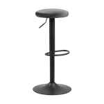 Baaritool FINCH D40xH82cm, tumehall samet, jalg: matt must metall