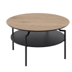 Diivanilaud GOLDINGTON D80xH45cm, tamm/must, m&ouml;&ouml;bliplaat, MDF, metall