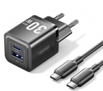 MOBILE CHARGER WALL 30W USB-C/2P BLACK FEQB0-EU VENTION
