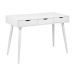 Kirjutuslaud NEPTUN 110x50xH77cm, valge, melamiinplaat, metall