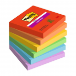 M&auml;rkmepaber 76x76mm POST-IT Super Sticky 654SS Playful 6x90 lehte