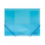 Plastmapp kummiga A4 l&auml;bipaistev sinine FOROFIS