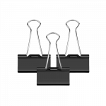 Paberiklamber 25mm FOROFIS must 12tk