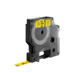 DYMO D1 Standard 40918 (S0720730) Label Tape, 9mm x 7m, Black on Yellow