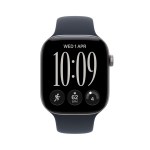 Apple Watch 12, 46 mm, GPS, alumiinium, sport band, M/L, tumehall / tumesinine - Nutikell