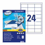 Kleebisetikett AVERY Economy 64,6x33,8mm 24 lehel 100 lehte