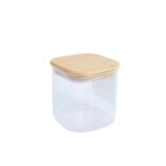 Purk JAR 10x10xH10cm 800ml bambusest kaanega, klaas
