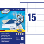 Kleebisetikett AVERY Economy 70x50,8mm 15 lehel 100 lehte
