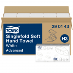 Lehtr&auml;tik 2-kihiline TORK Soft Singlefold Advanced H3 23x22,6cm 250 lehte (290143)