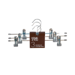 Riidepuud 3tk/komplektis, klambritega, hall PVC