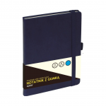 Kaustik raamatk&ouml;ites A5 GRAND ruuduline kummikinnitusega 80 lehte tumesinine