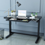 Reguleeritav laud ERGO 1-mootoriga 120x60xH72-121cm, must, melamiinplaat, teras