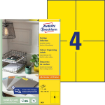 Kleebisetikett AVERY Zweckform 105x148mm 100 lehte kollane (3459)